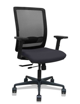 Silla Haches traslack malla negra asiento bali negro brazos 2D ruedas 65