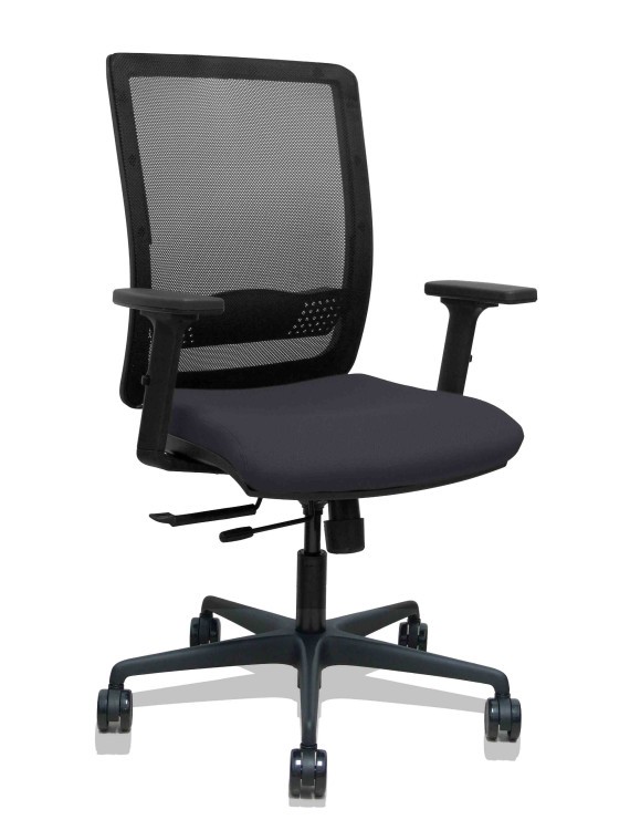 Silla Haches traslack malla negra asiento bali negro brazos 2D ruedas 65