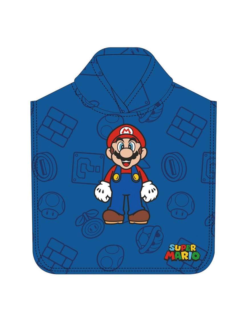 PONCHO DE MICROFIBRA SUPER MARIO