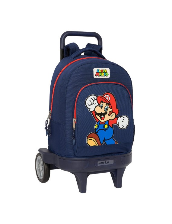 MOCHILA GDE. C/RUEDAS COMPACT EVOL. EXT. SUPER MARIO "WORLD"