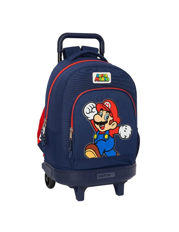 MOCHILA GDE. C/RUEDAS COMPACT EXTRAIBLE SUPER MARIO "WORLD"