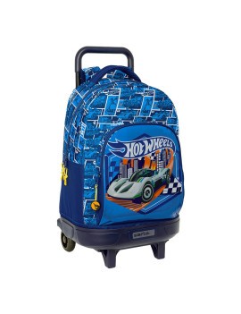 MOCHILA GDE. C/RUEDAS COMPACT EXTRAIBLE HOT WHEELS "SONNY"