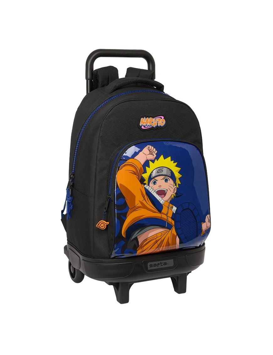 MOCHILA GDE. C/RUEDAS COMPACT EXTRAIBLE NARUTO "NINJA"