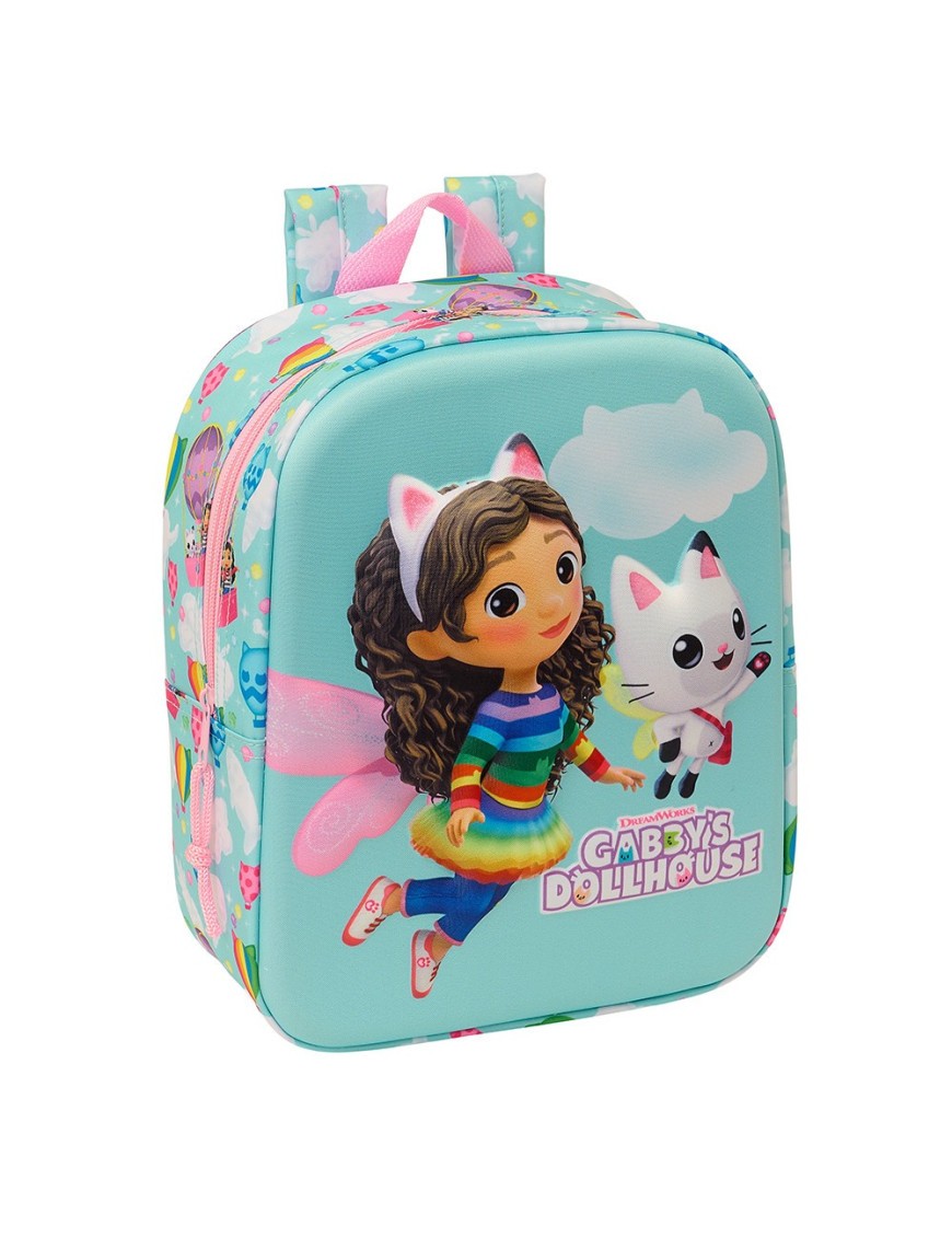 MOCHILA GUARDERIA 3D BOLSILLO RED GABBY'S DOLLHOUSE