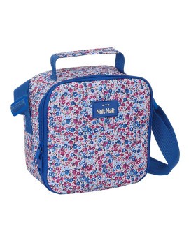 BOLSA TRMICA CUADRADA NAIT NAIT "FLORES COIMBRA AZUL"