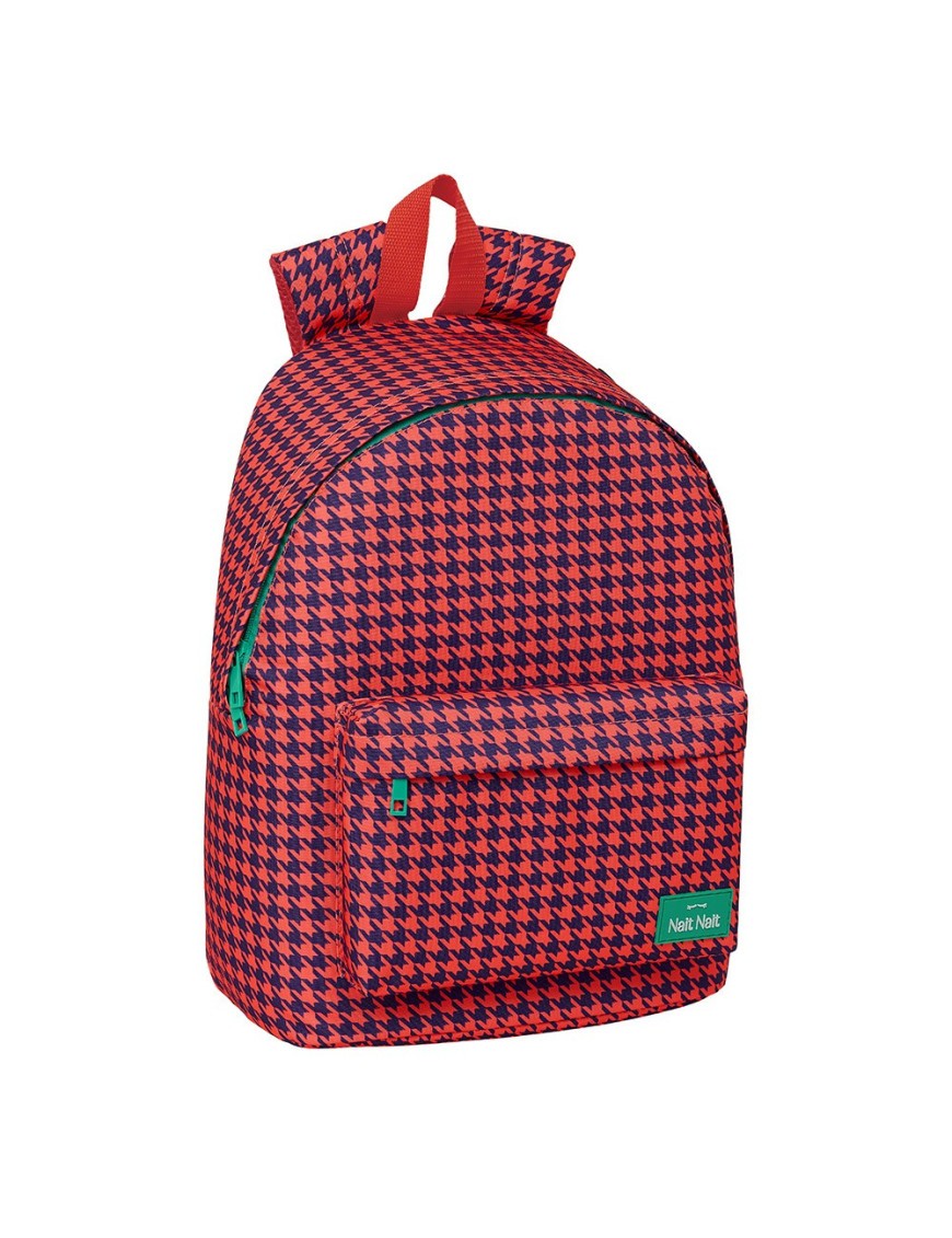 MOCHILA GRANDE ORDENADOR "PATA DE GALLO CORAL"