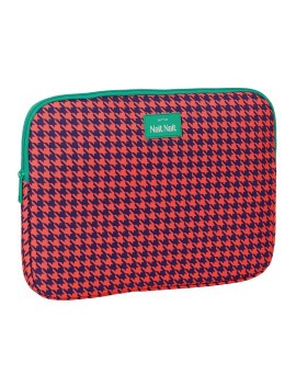 FUNDA PARA PORTATIL 14'' "PATA DE GALLO CORAL"