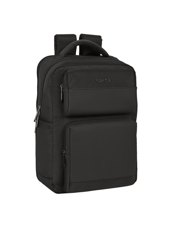 MOCHILA 2 BOLSILLOS PORTATIL 15,6''+USB SAFTA BUSINESS "BLACK"