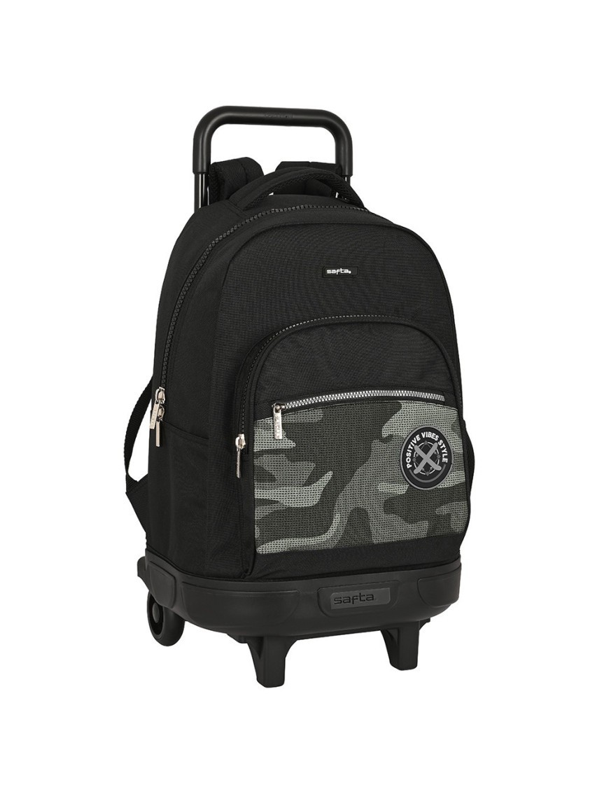 MOCHILA GDE. C/RUEDAS COMPACT EXTRAIBLE SAFTA "STONE"