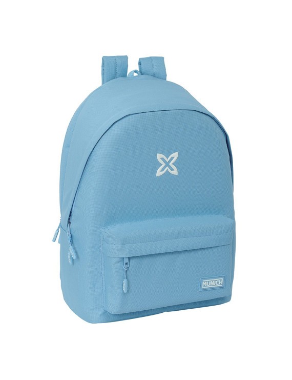 MOCHILA DOBLE PARA PORTATIL 15,6"+USB MUNICH BASICOS "AZUL"