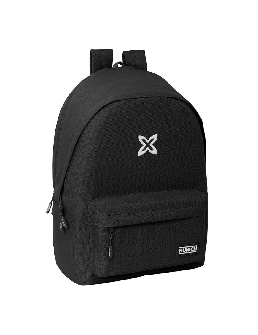 MOCHILA DOBLE PARA PORTATIL 15,6"+USB MUNICH BASICOS "NEGRO"