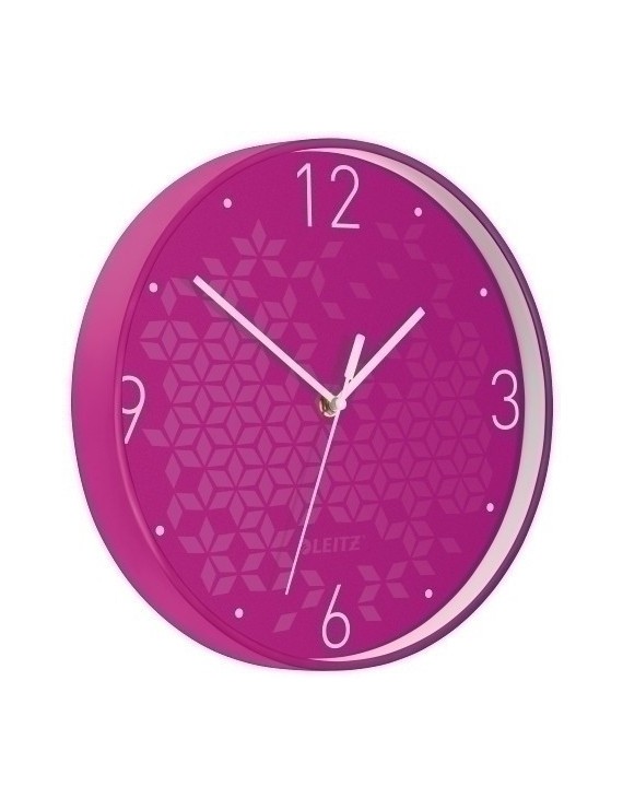 Reloj Pared Leitz Analogico 29 Cm Fucsia