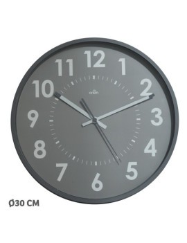 Reloj Pared Cep Analogico 30 Cm Gris