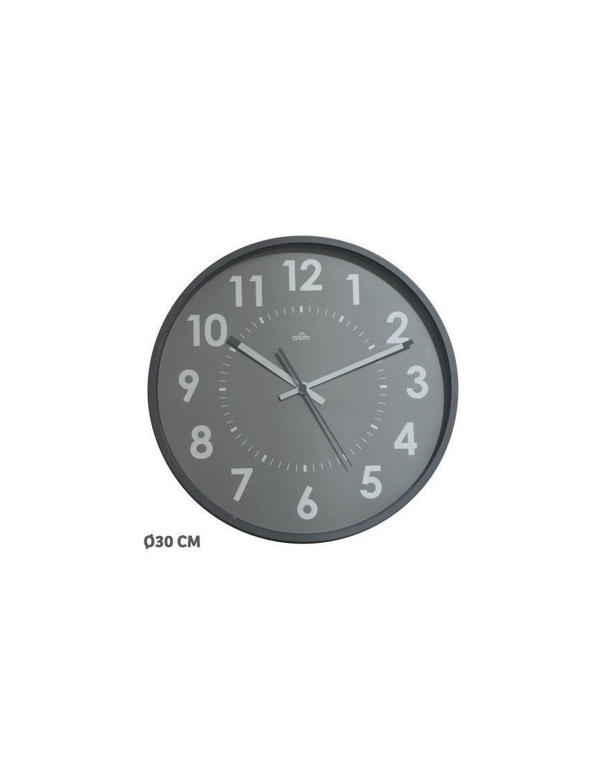 Reloj Pared Cep Analogico 30 Cm Gris