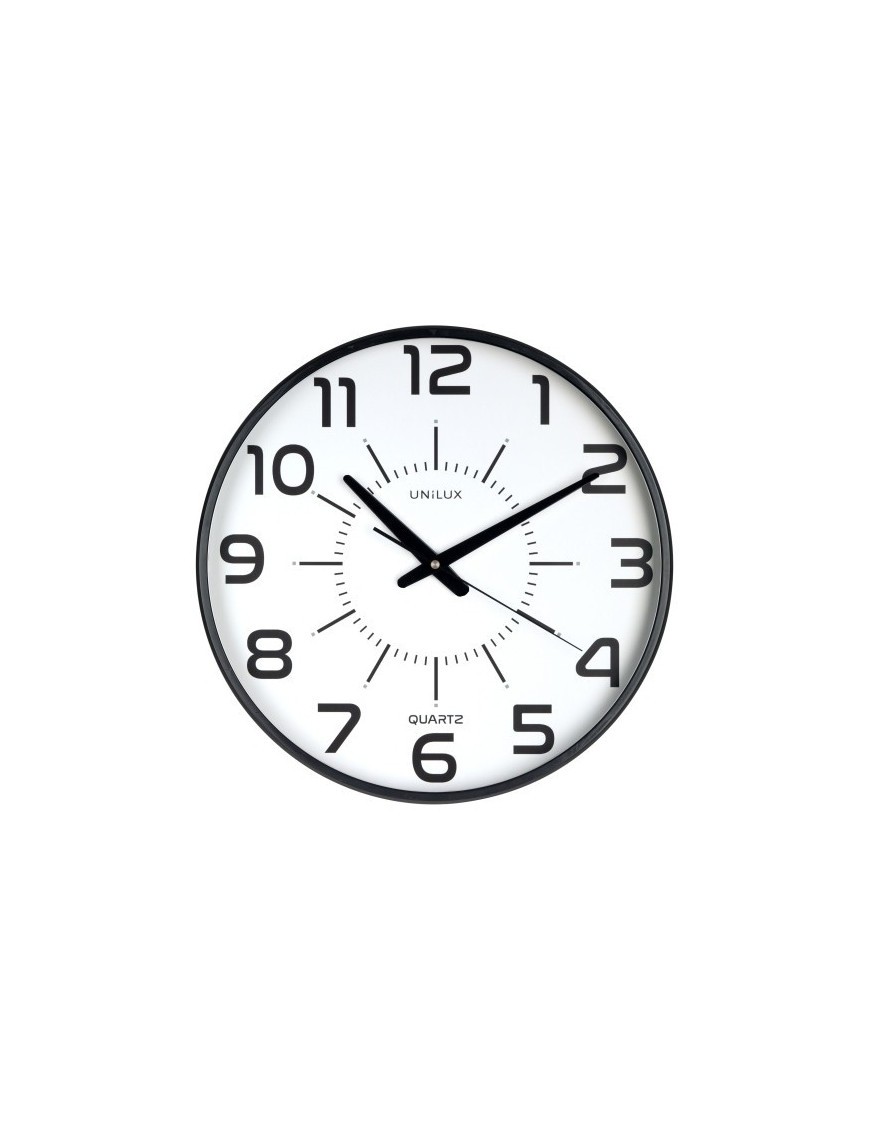 Reloj Pared Unilux Maxi Pop Negro 37,5Cm