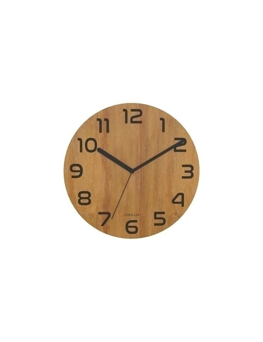 Reloj Pared Unilux Palma Bamboo 30 Cm