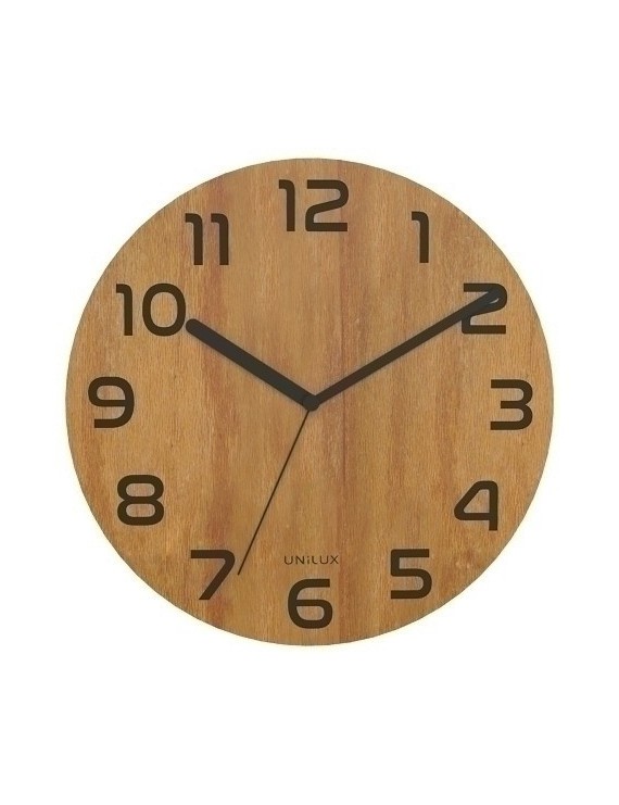 Reloj Pared Unilux Palma Bamboo 30 Cm