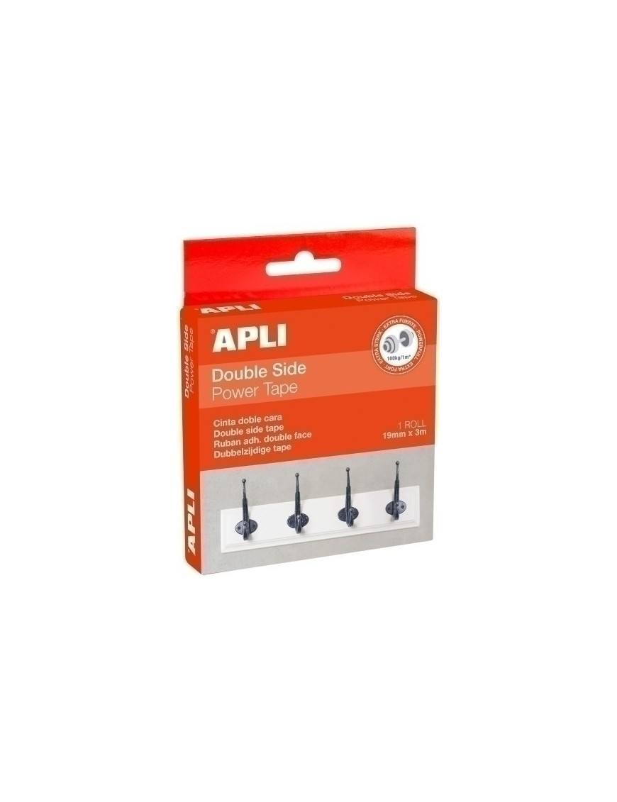 Cinta Doble Cara Apli Power 3M X 19Mm