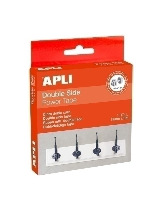 Cinta Doble Cara Apli Power 3M X 19Mm