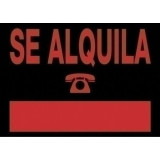 Cartel Anuncio Pvc 70X50 Se Alquila