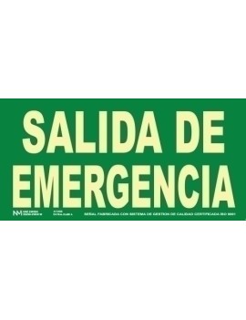 Señal Homologada Salida De Emergencia