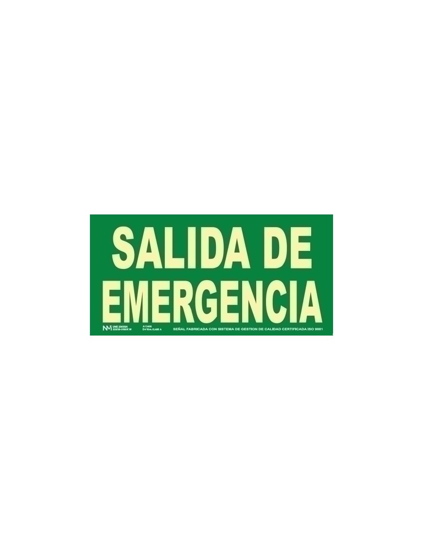 Señal Homologada Salida De Emergencia