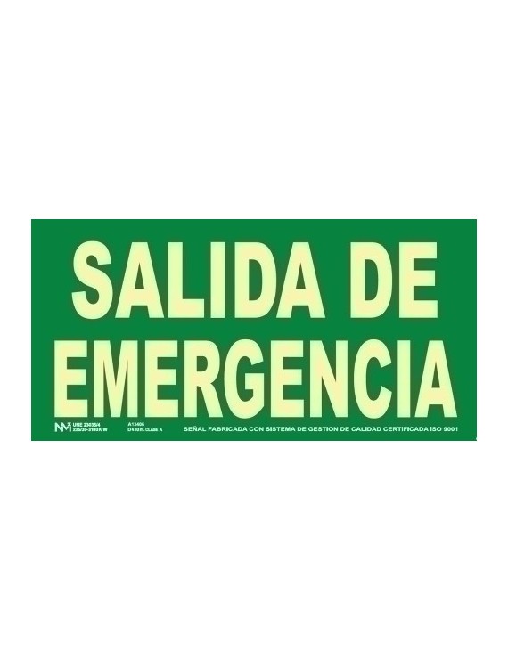 Señal Homologada Salida De Emergencia