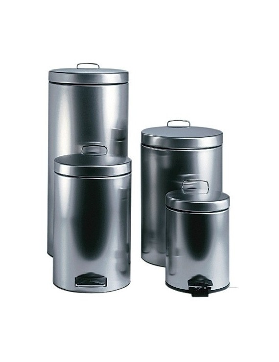 Papelera Acero Inox Tapa Pedal 12 Litros