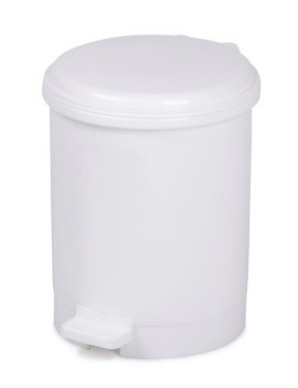 Papelera Pl. Cep C/Tapa Pedal 20L Blanca