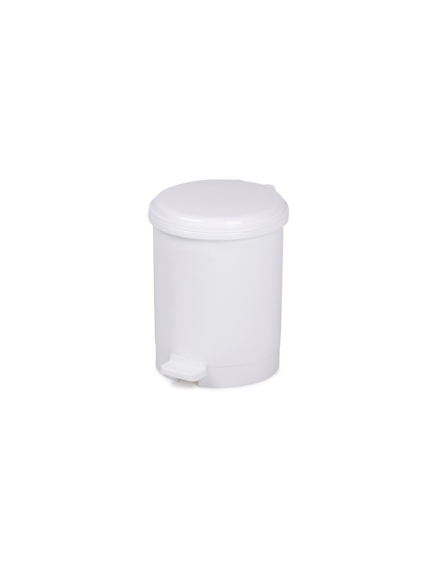 Papelera Pl. Cep C/Tapa Pedal 20L Blanca