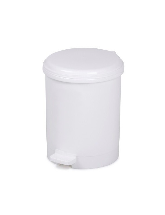 Papelera Pl. Cep C/Tapa Pedal 20L Blanca