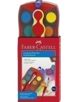 Acuarelas Faber-Castell Estuc. 12+Blanco