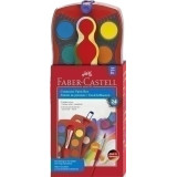 Acuarelas Faber-Castell Estuc. 24+Blanco