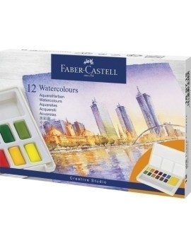 Acuarelas Faber-Castell Pastillas Est.12