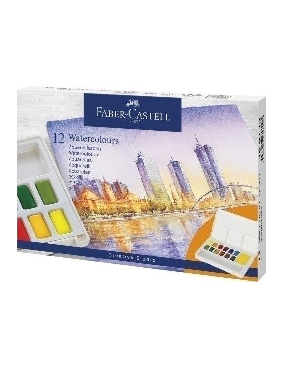 Acuarelas Faber-Castell Pastillas Est.12