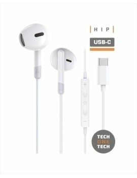 Auriculares Techone Boton Usb-C Blanco