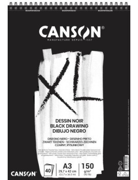 Bloc Dibujo Canson Xl Black C/Esp. A3 15