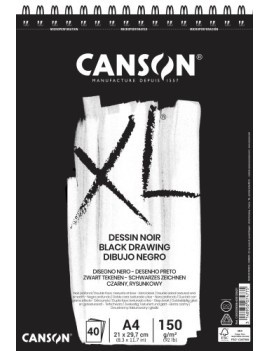 Bloc Dibujo Canson Xl Black C/Esp. A4 15