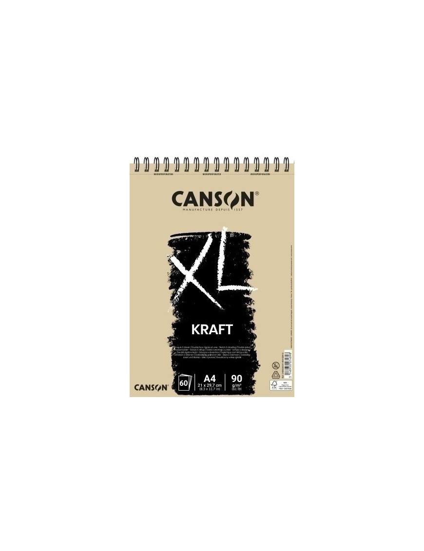 Bloc Dibujo Canson Xl Kraft C/Esp. A4 90