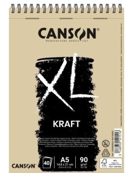 Bloc Dibujo Canson Xl Kraft C/Esp. A4 90