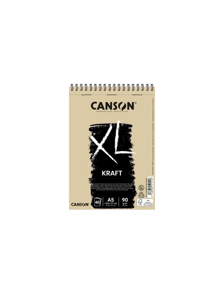 Bloc Dibujo Canson Xl Kraft C/Esp. A4 90