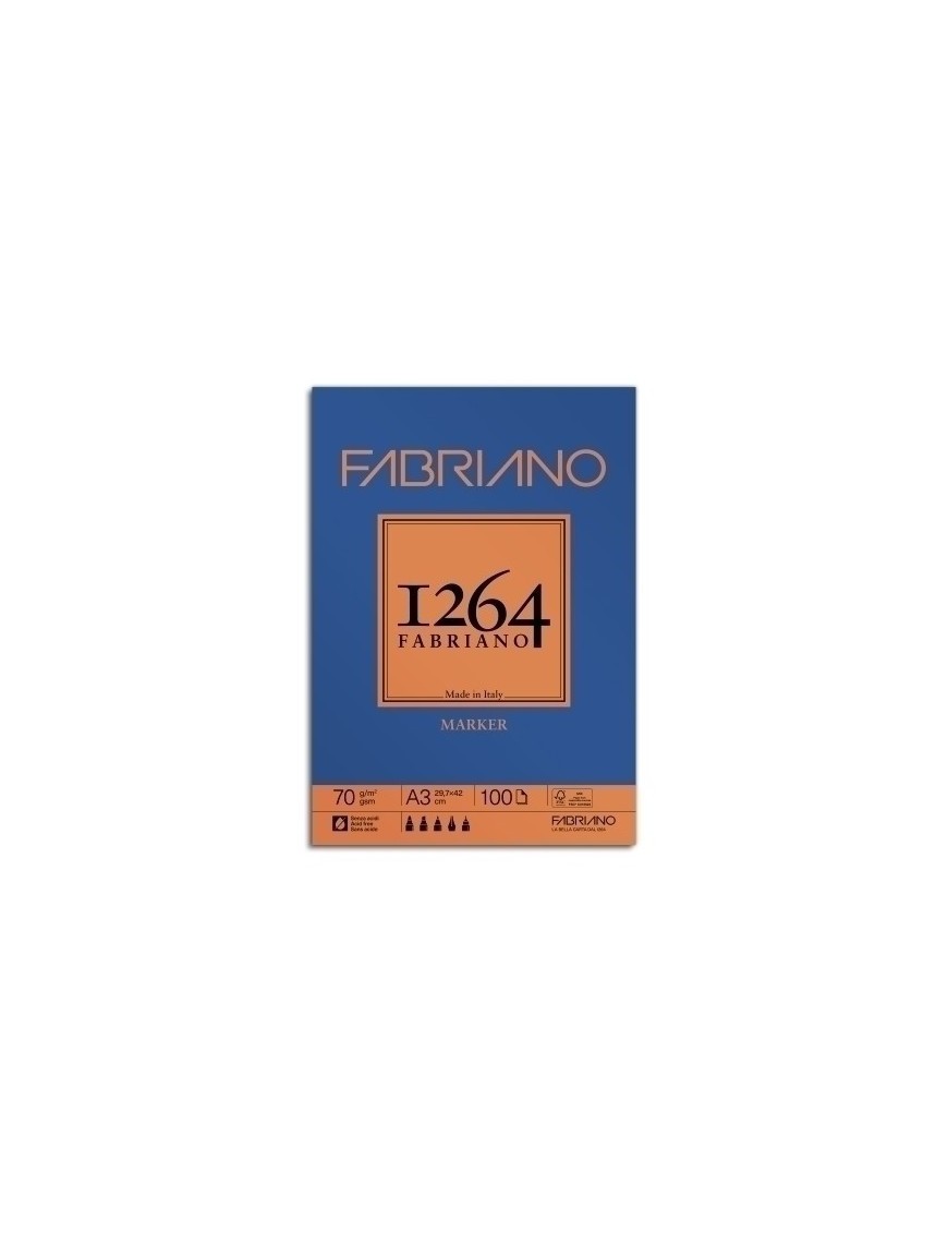 Bloc Dibujo Fabriano 1264 Marker A3 70G