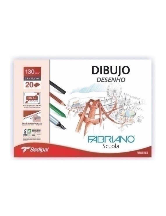 Bloc Dibujo Fabriano C/Esp. Rec. A4+ 130