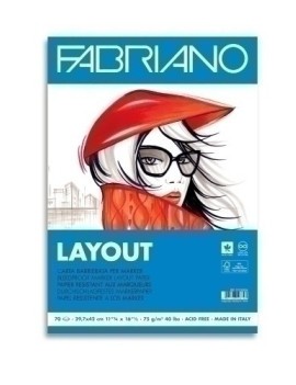 Bloc Dibujo Fabriano Layout A3 75G