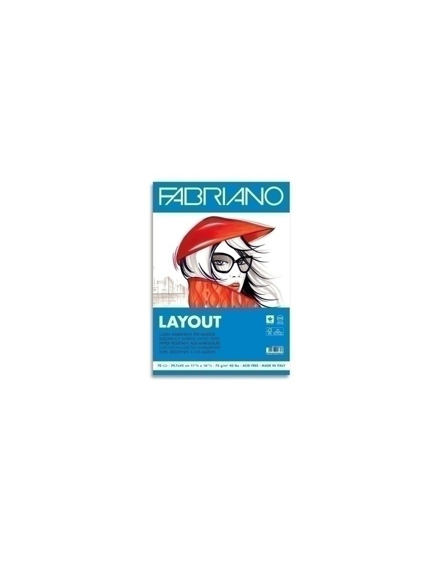 Bloc Dibujo Fabriano Layout A3 75G