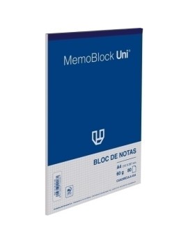 Bloc De Notas Uni Memoblock A4 80H Cd.4