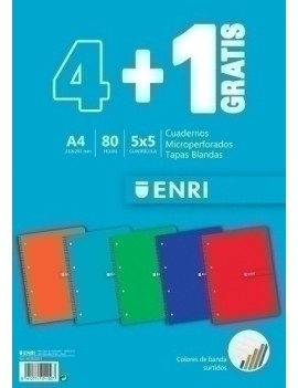 Block Enri Blanda A4 80H Cd.5 Pk.4+1