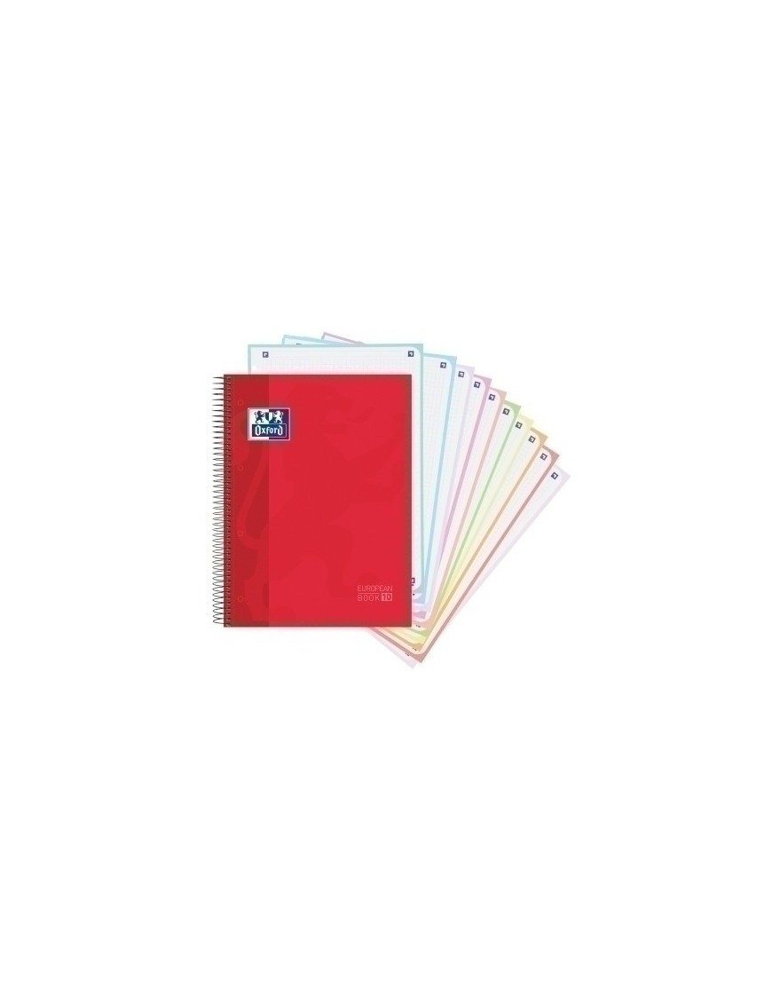 Block Oxf. Eu.Book 10 A4 150H Cd.5 Rojo