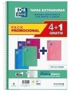 Block Oxf.Sch.Extra Fº 80H Cd.4 Pk.4+1