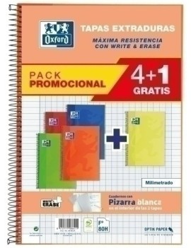 Block Oxf.Sch.Extra Fº 80H Mm Pack 4+1